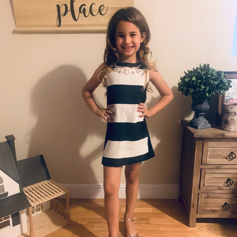 Striped dress with sparkle stars!